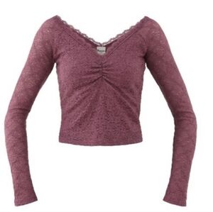 NEW NOBO purple lace lined v neck top sz XXL /